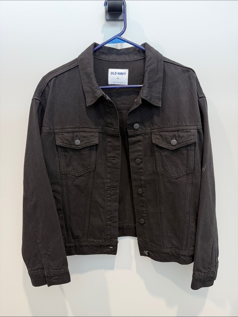 Old Navy Black Denim Trucker Jacket